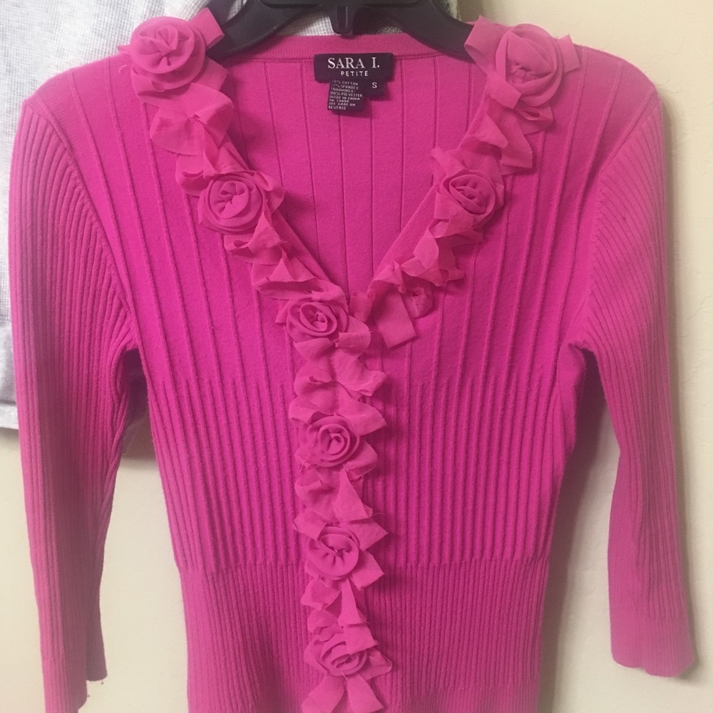 Beautiful pink sweater!